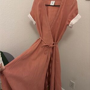 Son de Flor Vintage Pink Wrap Dress